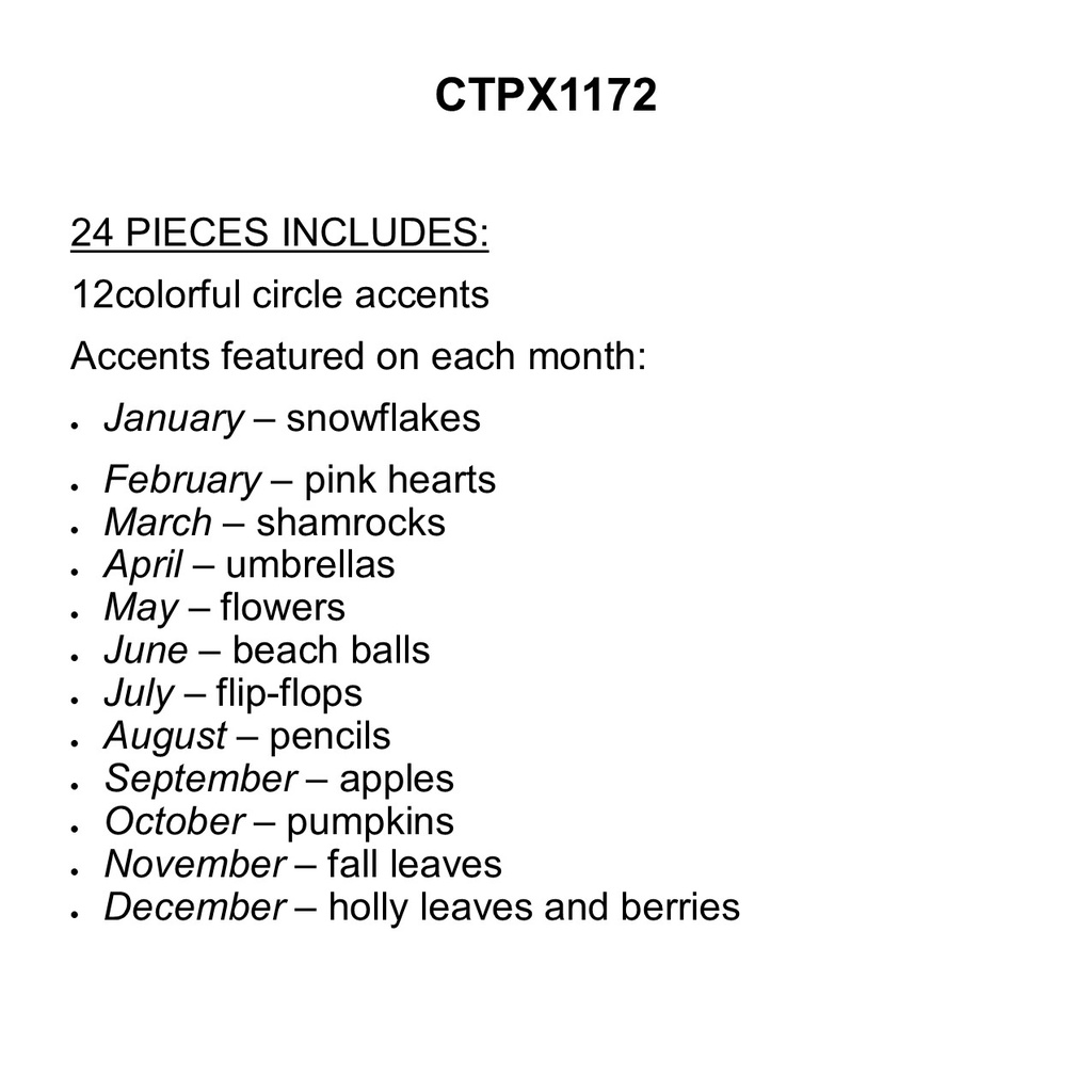 Bold &amp; Bright Month Headliner Mini Bulletin Board (24pcs)