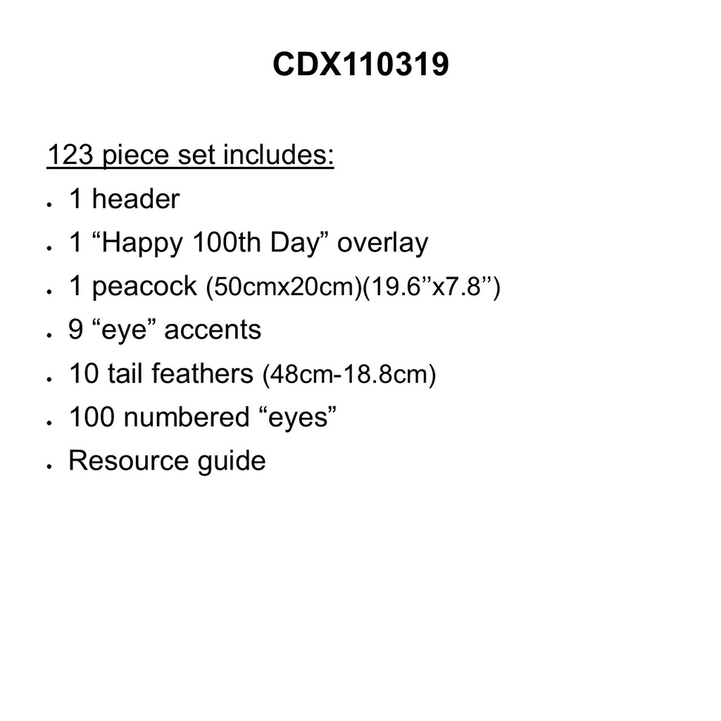 You-Nique Happy 100th Day! Bulletin Board Set  (123pcs)