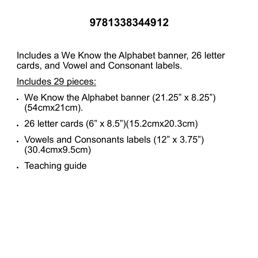 OUR PHOTO ALPHABET BB SET (29pcs)