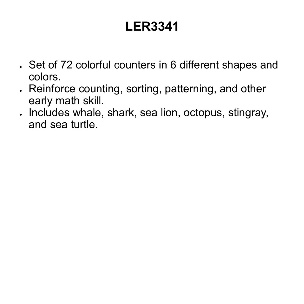 Under the Sea Ocean Counters (72pcs)