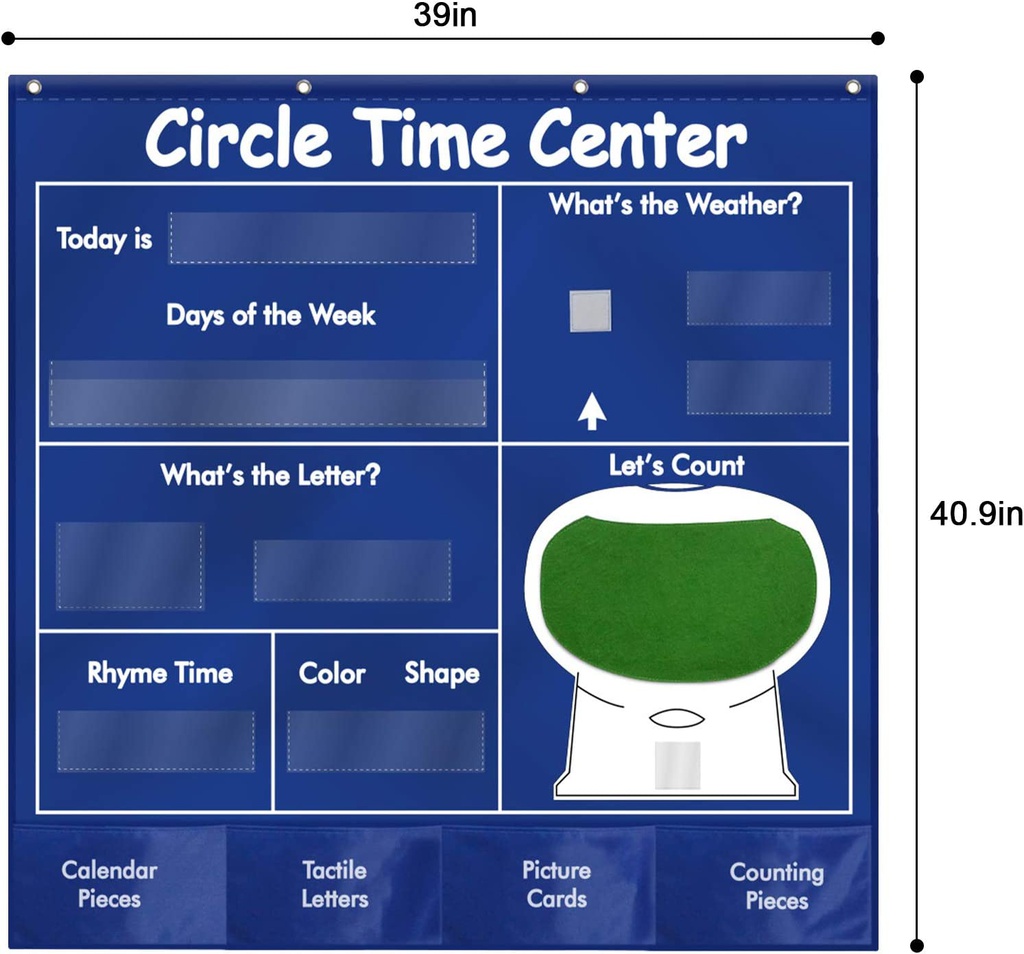 Circle Time Center POCKET CHART 39" x 41" (99cm x 104cm)