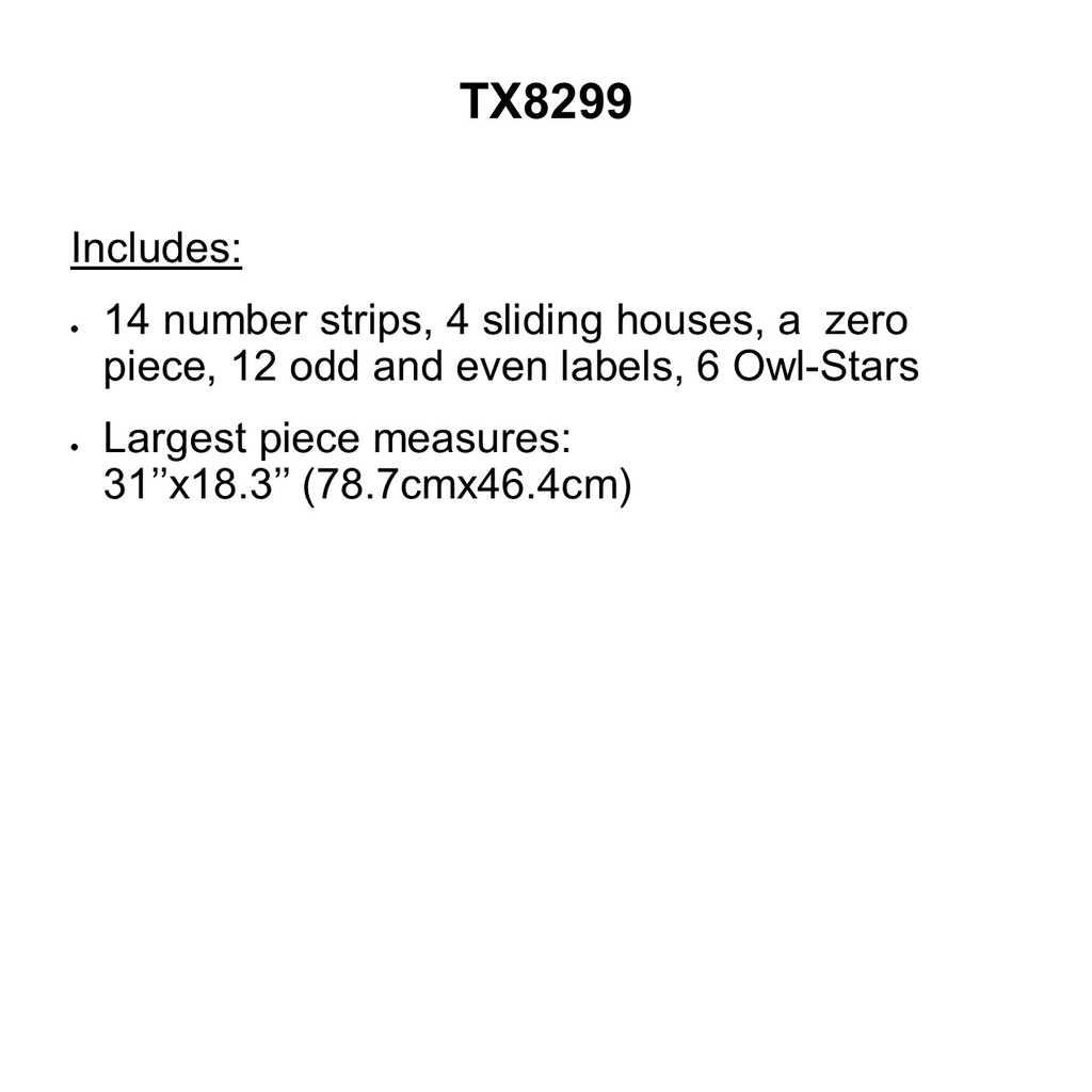 Owl-Stars! Number Line -20 to 120 BB SET (49pcs)