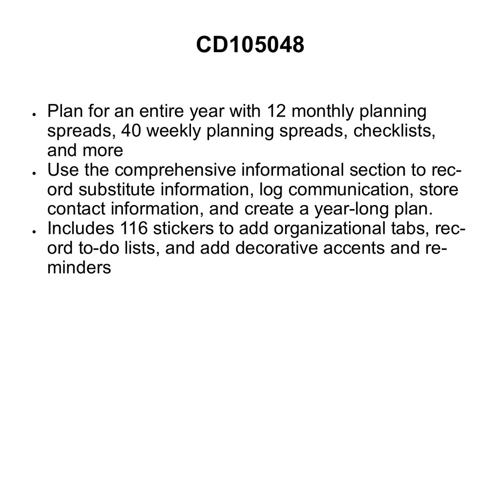 FARMHOUSE TEACHER PLANNER (116stickers)(128pgs)