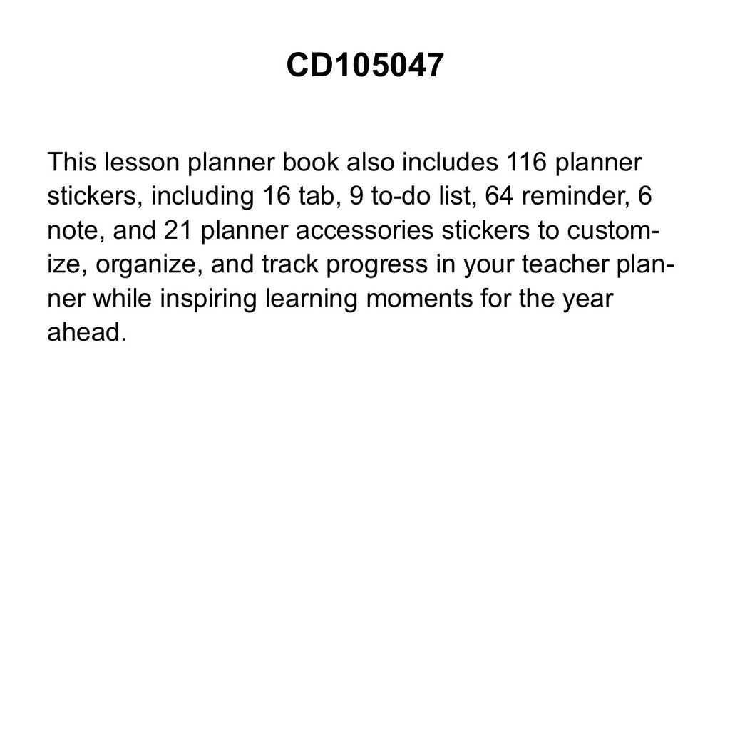 WE BELONG TEACHER PLANNER (128 pgs)  (116 stickers)