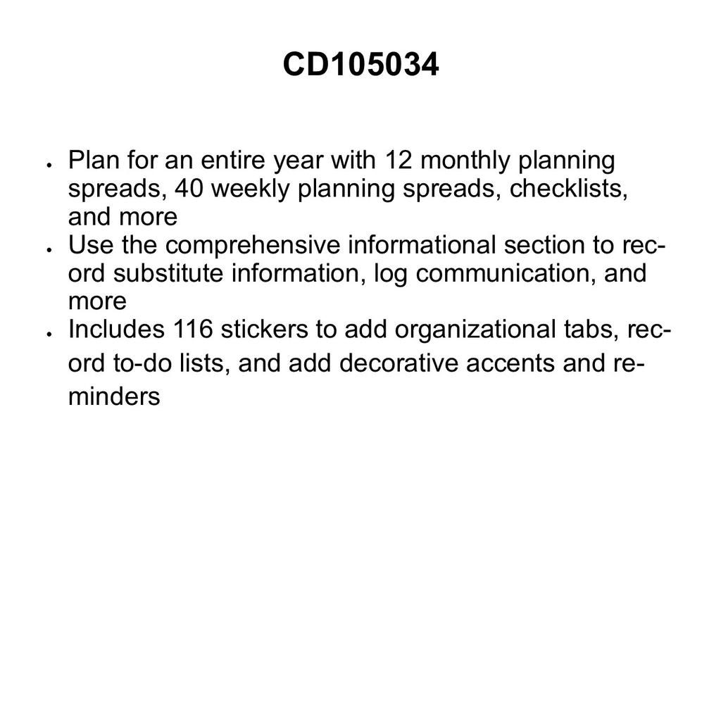 HAPPY PLACE TEACHER PLANNER BOOK (116 stickers)