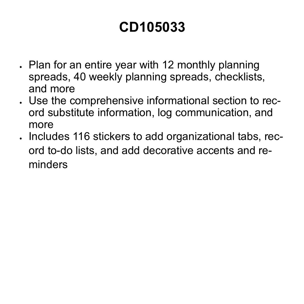 LIGHT BULB TEACHER PLANER PLAN BOOK (1 book 116 stickers)