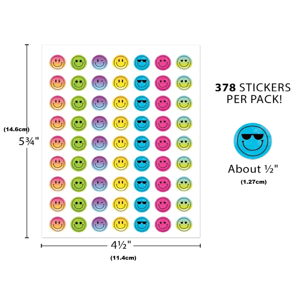 Brights 4Ever Smiley Faces Mini Stickers(278stickers)