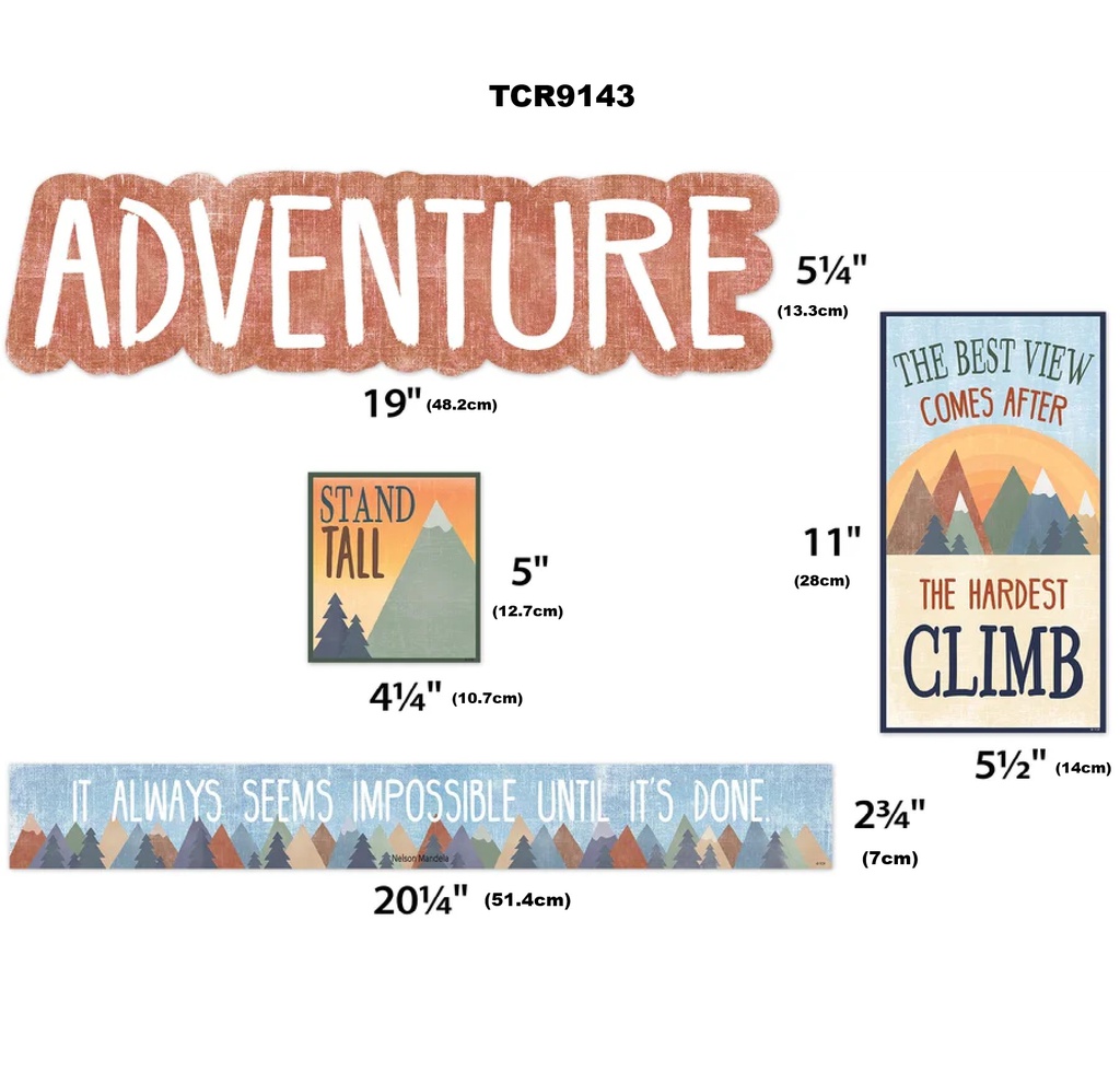 Moving Mountains Let the Adventure Begin Mini BB Set 19''x5.25''(48.2cmx13.3cm)(19pcs)