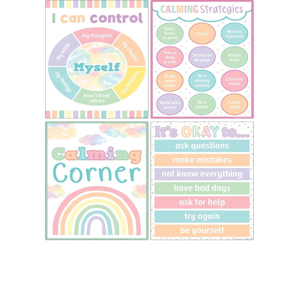 Pastel Pop Calming Strategies Small Poster Pack  11''x15.75'' (27.9cmx40cm)(12pcs)