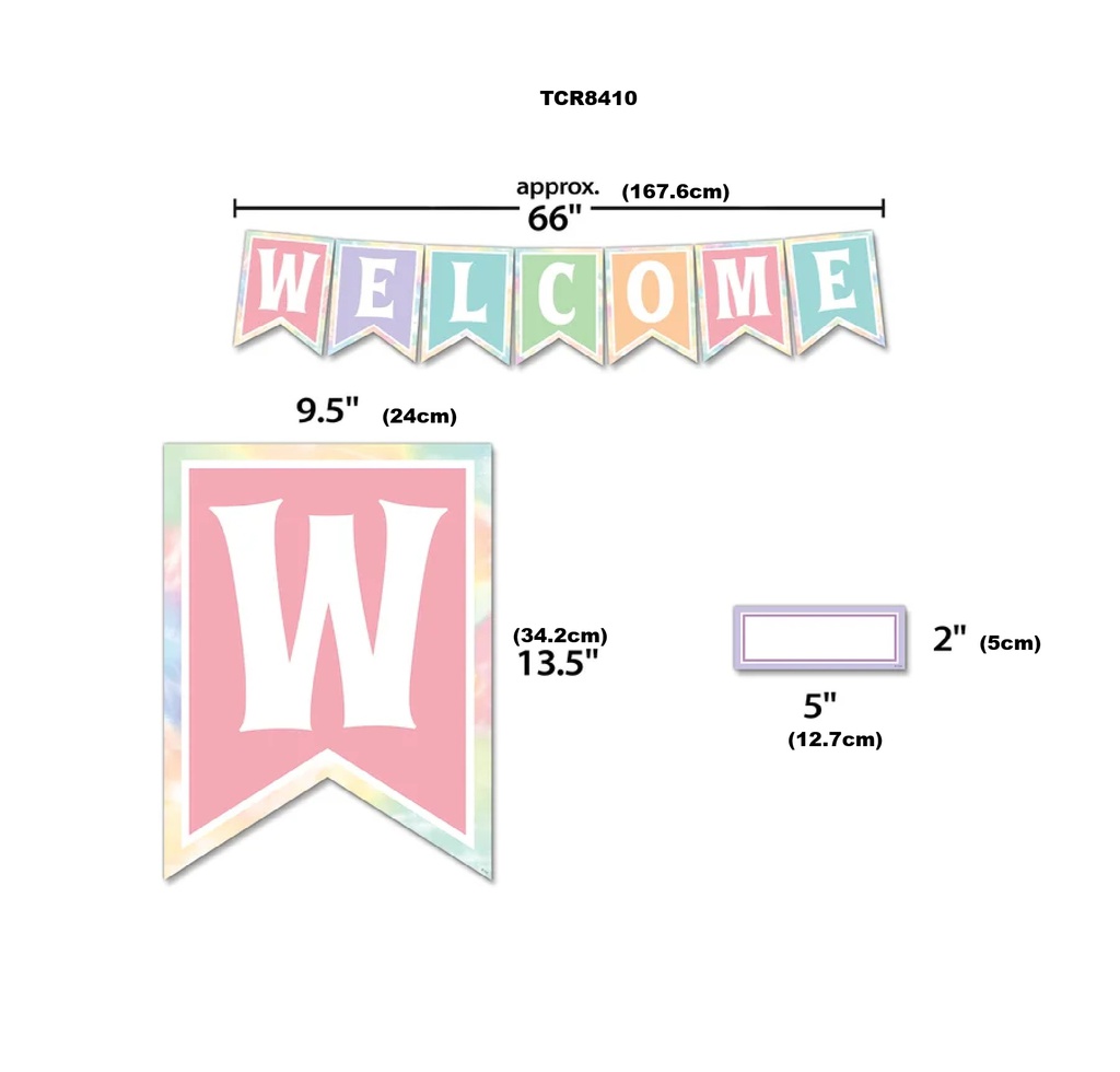 Pastel Pop Pennants Welcome BB Set (53pcs)