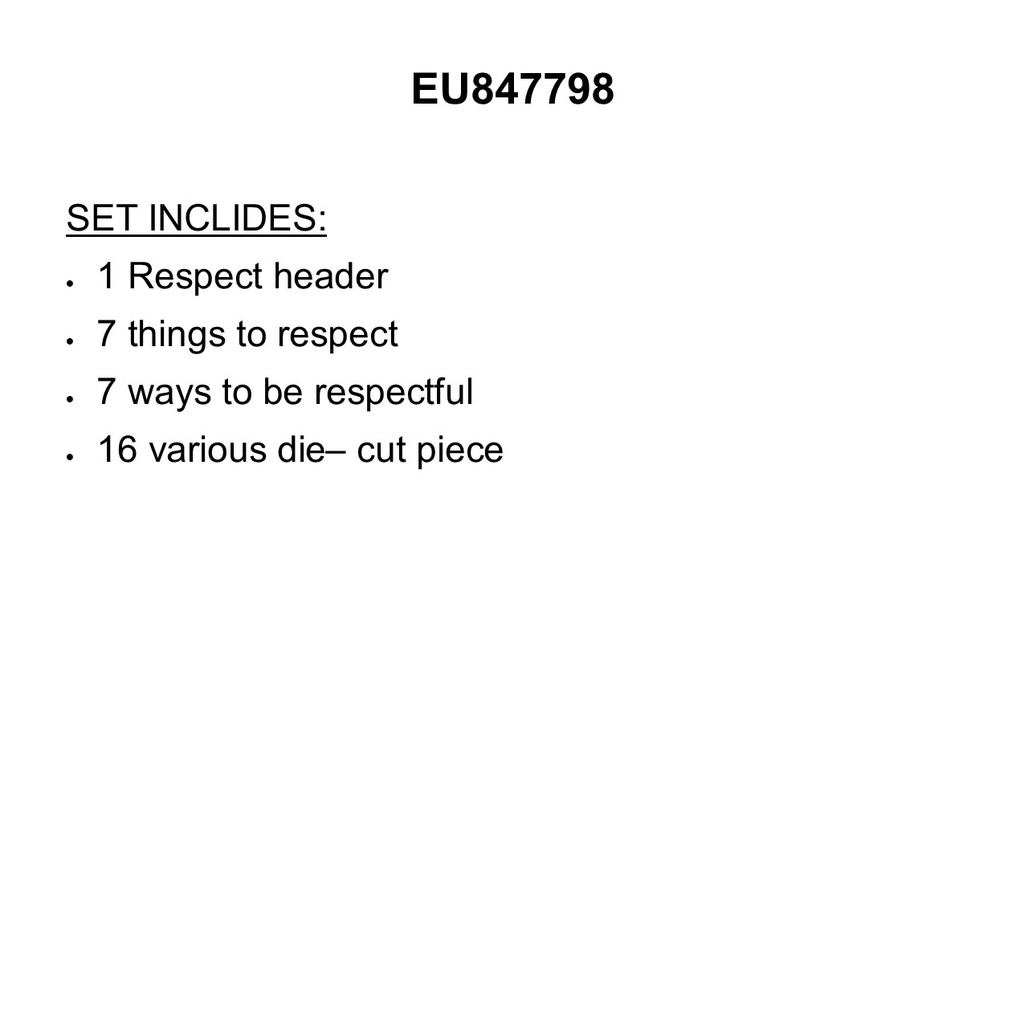 A TEACHABLE TOWN  RESPECT MINI BB SET (31 pcs)