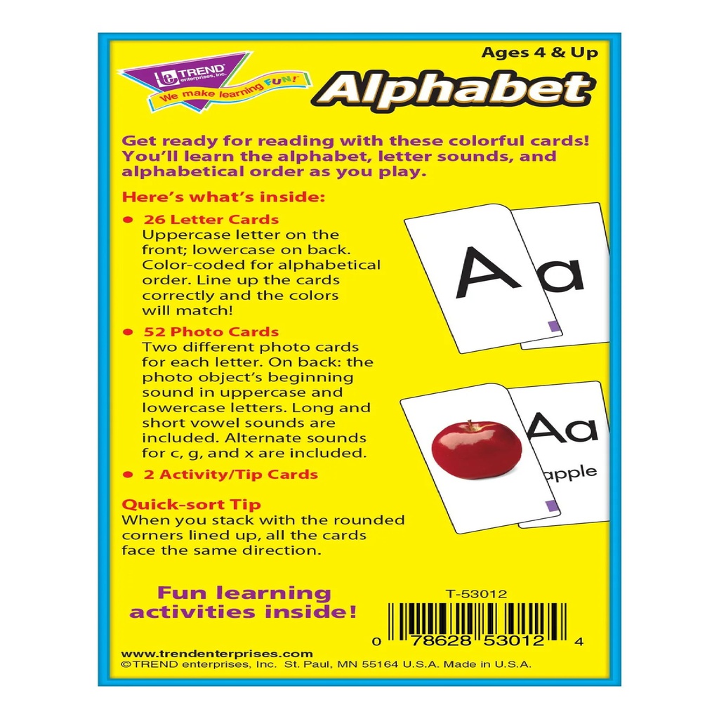 Alphabet Flash Cards Two-sided (80cards)(4+yrs)