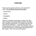 I Have... Who Has...? Social Studies Game (Gr. 4) (37cards)