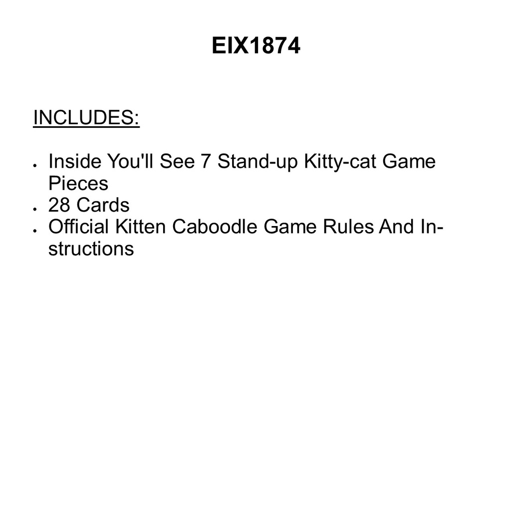 Kitten Caboodle Game 2-4 players (28 cards)