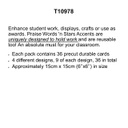 Praise Words 'n Stars Clips Accents (4 Designs)(36Pcs) (6"-15 cm)