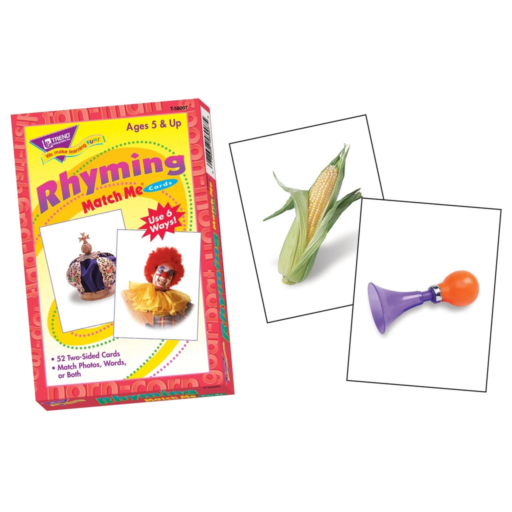 Rhyming Match Me Cards 2-sided (52 cards)