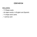 Eric Carle Shapes Learning Cards(14cmx10.5cm)(5.5''x4'')(66cards)