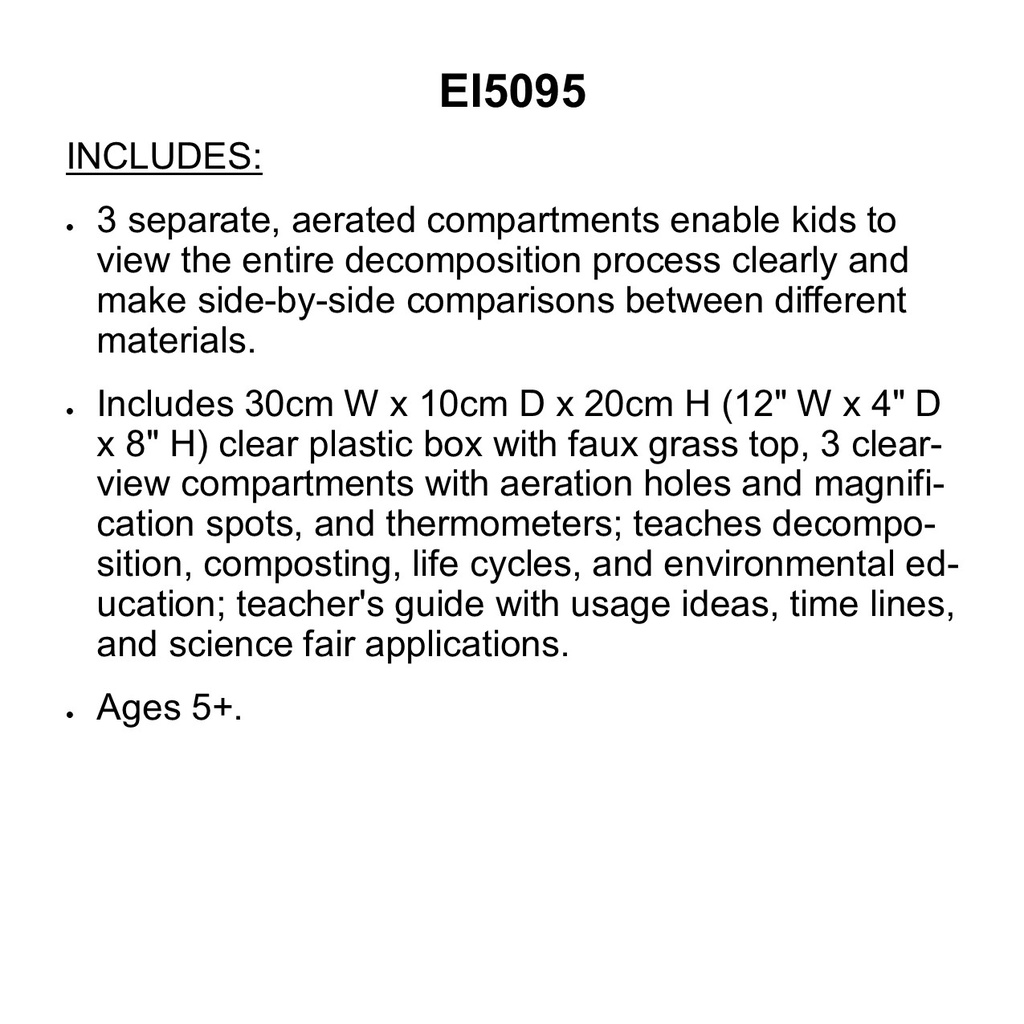NOW YOU SEE IT, NOW YOU DON'T SEE-THROUGH COMPOST CONTAINER (32cmx21cm)
