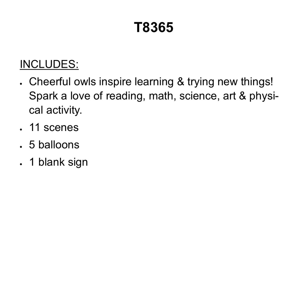 Owl-Stars! Characters B.B.SET  (11owls,5 balloons,1 blank sign)(17pcs)