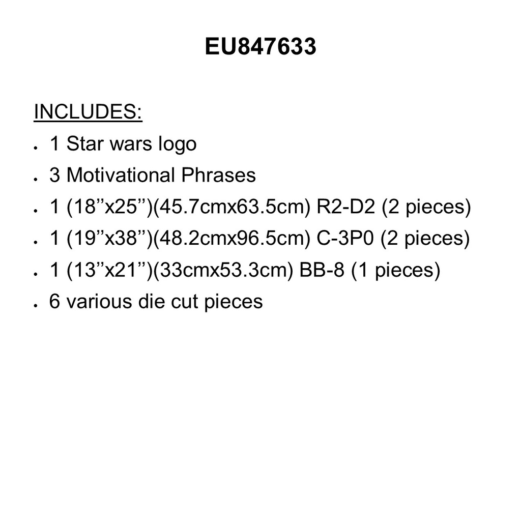 STAR WARS DROIDS BB SET (15pcs)