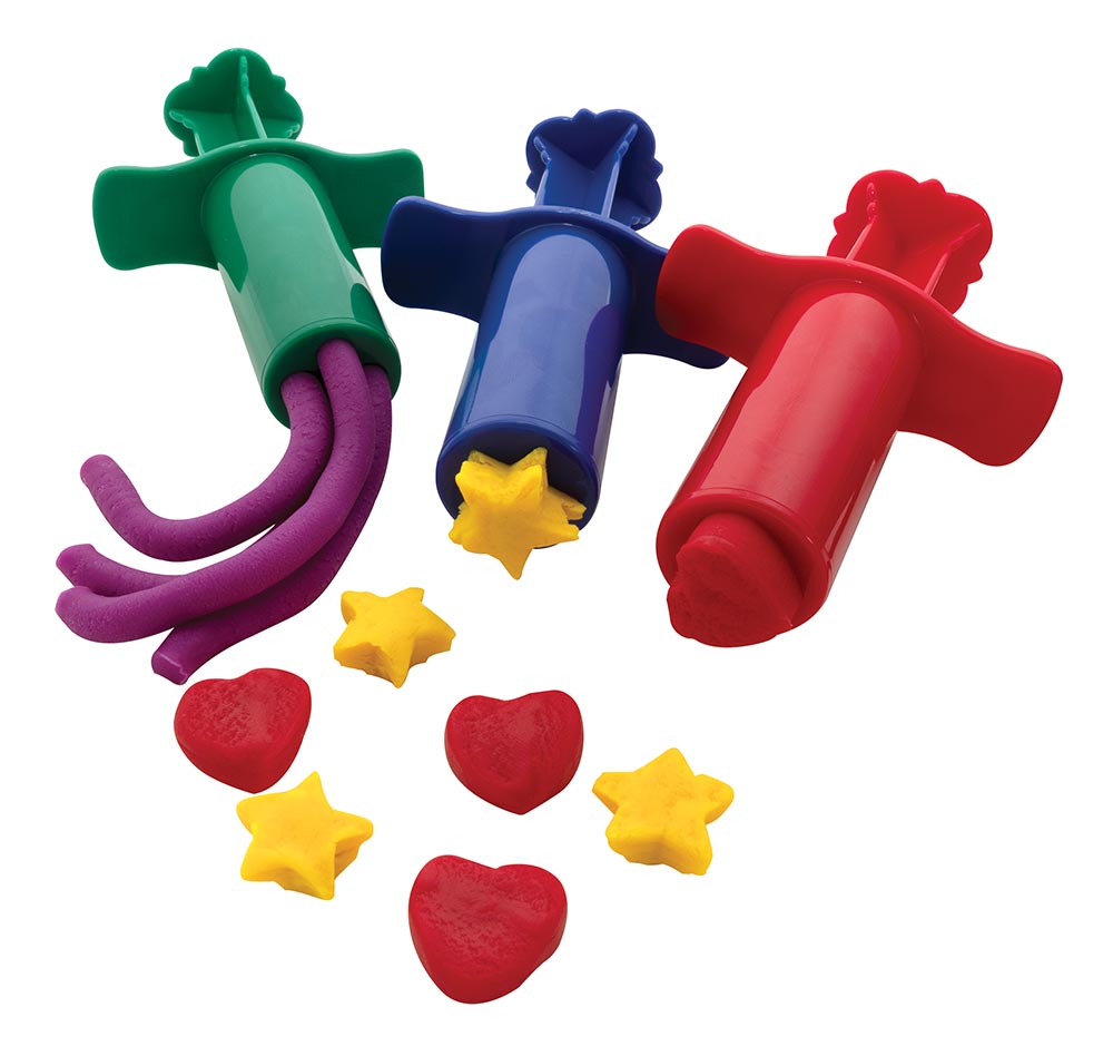 DOUGH EXTRUDERS ASST COLORS 12CT