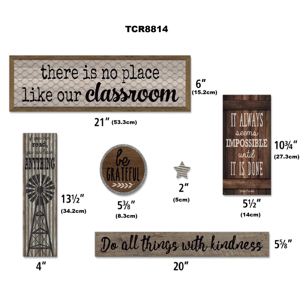 Home Sweet Classroom Mini Bulletin Board 21''x6''(53.3cmx15.2cm) (49pcs)