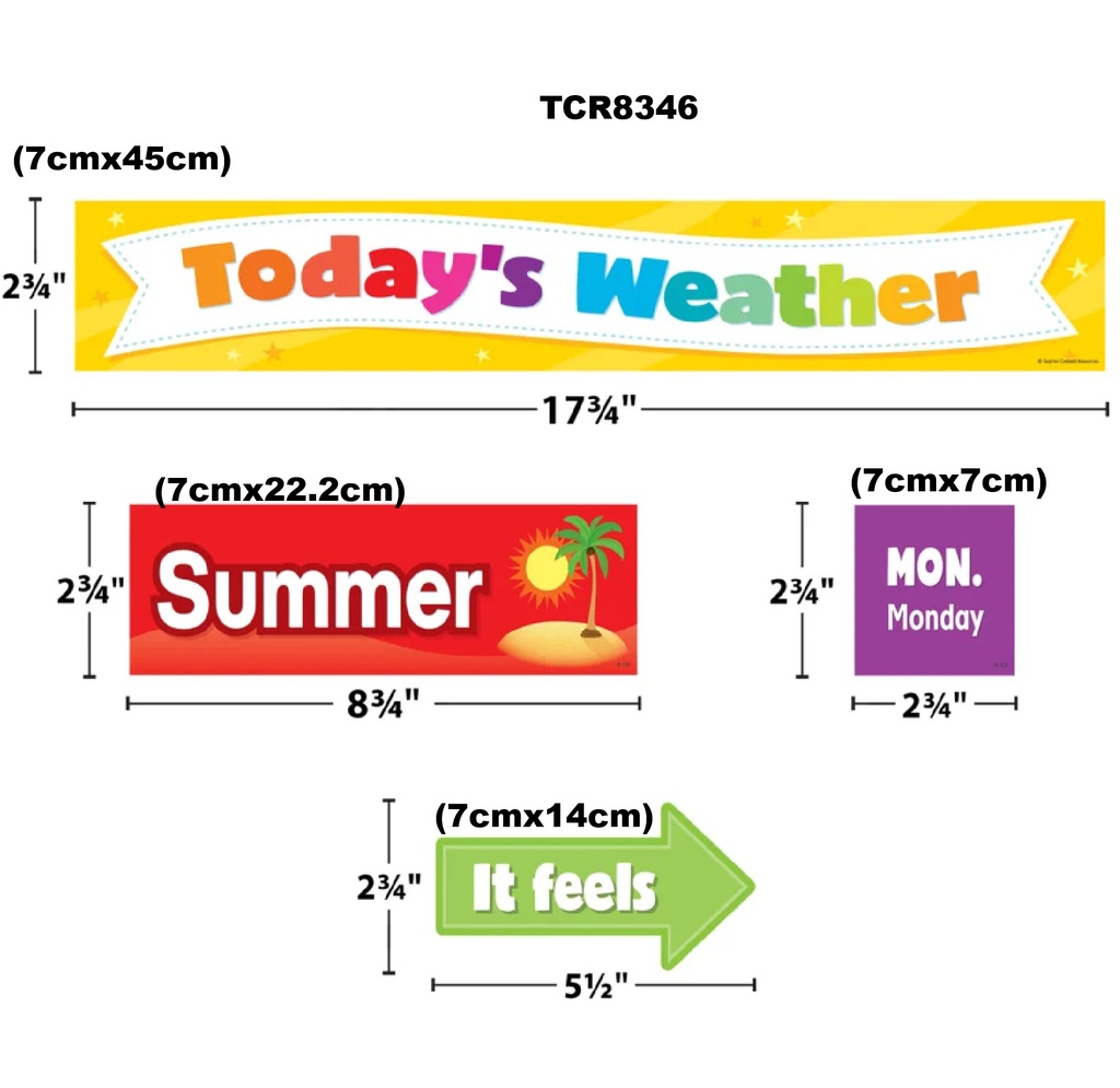 *Colorful Weather Pocket Chart Cards (94cards)