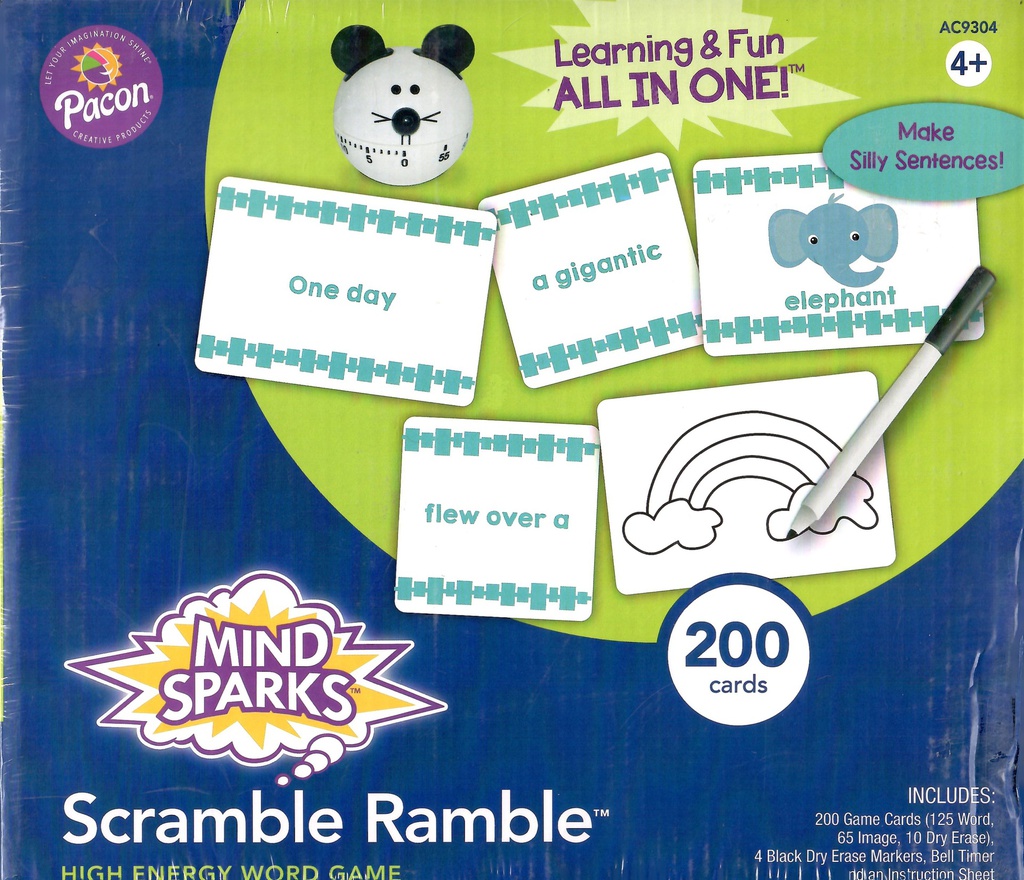 SCRAMBLE RAMBLE HIGH ENERGY WORD GAME (200cards)