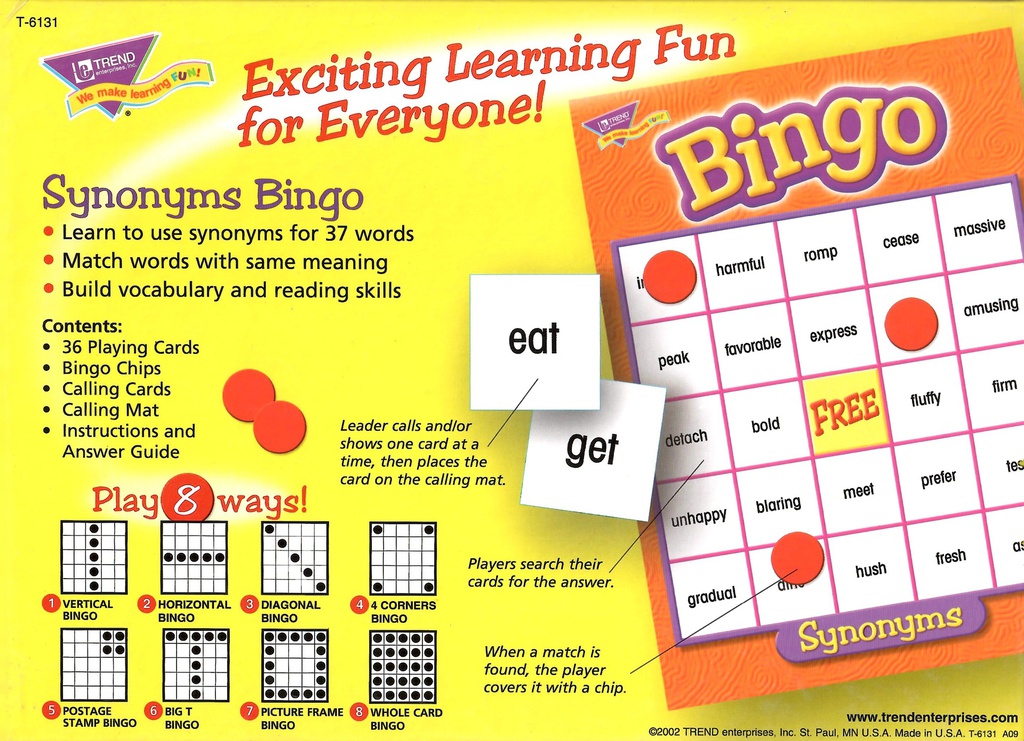 Synonyms Bingo (36cards)