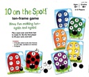 10 On the Spot! Ten-Frame Game (6 double-sided cards and 72 spots(pcs)