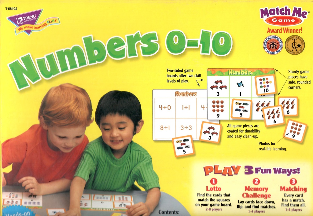 Match Me Numbers 0–10 Games (48pcs)(3-6yrs)