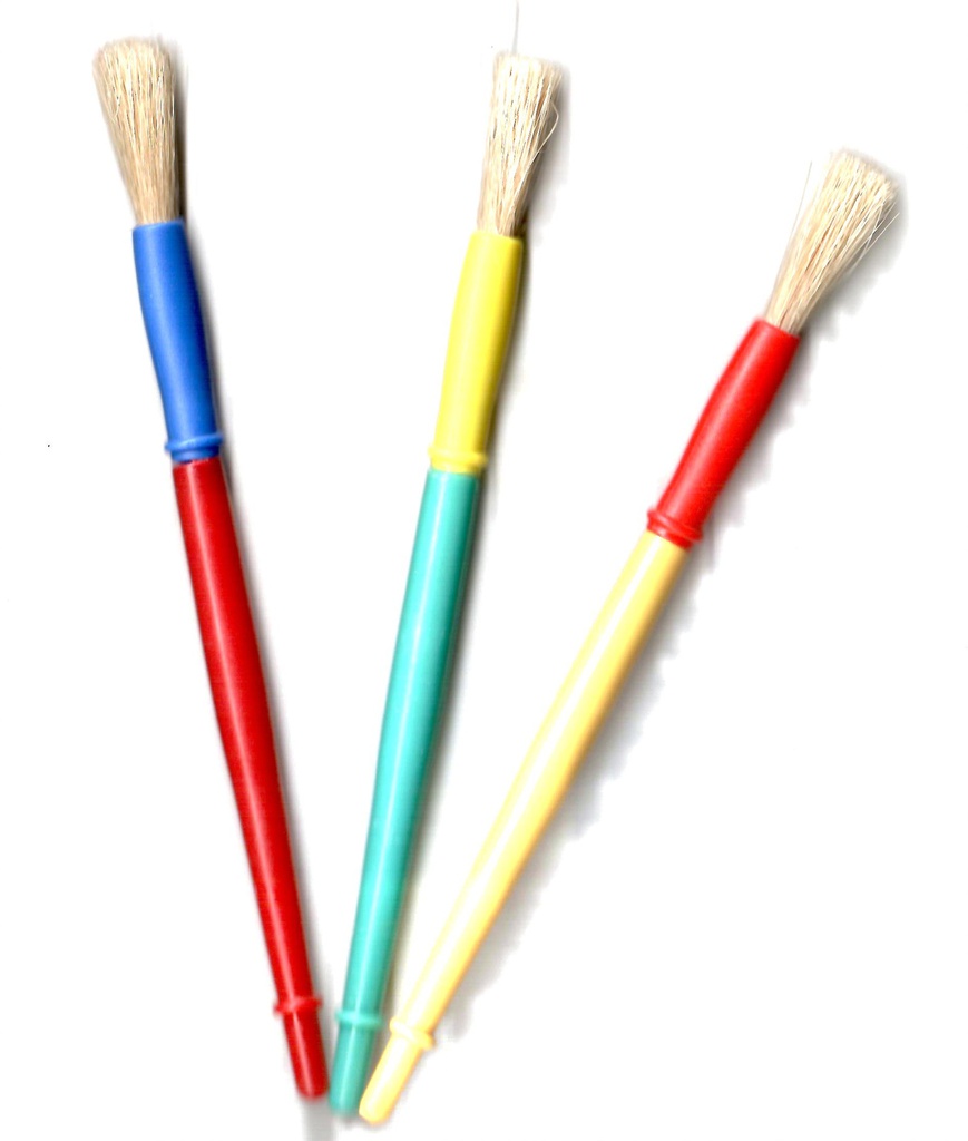 Plastic handled BRUSH JUMBO ASST COLORS- SINGLE