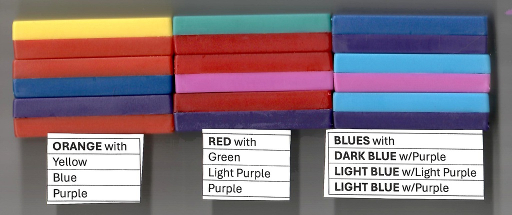 BLOCK MAGNET SINGLE (5.2cmx3cm)(each block is 2 colors)