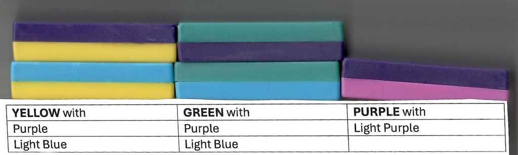 BLOCK MAGNET SINGLE (5.2cmx3cm)(each block is 2 colors)