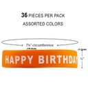 HAPPY BIRTHDAY Wristbands (36 pcs)(7.25''-18.4cm)