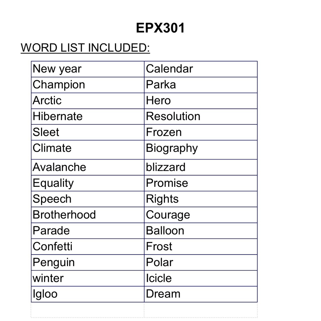 January for calendar grid or pocket chart (7cmx7cm)(2.75"x2.75")