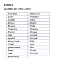 February for calendar grid or pocket chart(7cmx7cm)(2.75"x2.75")