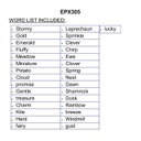 March for calendar grid or pocket chart (7cmx7cm)(2.75"x2.75")