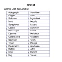 June Calendar grid or pocket chart (7cmx7cm)(2.75"x2.75")