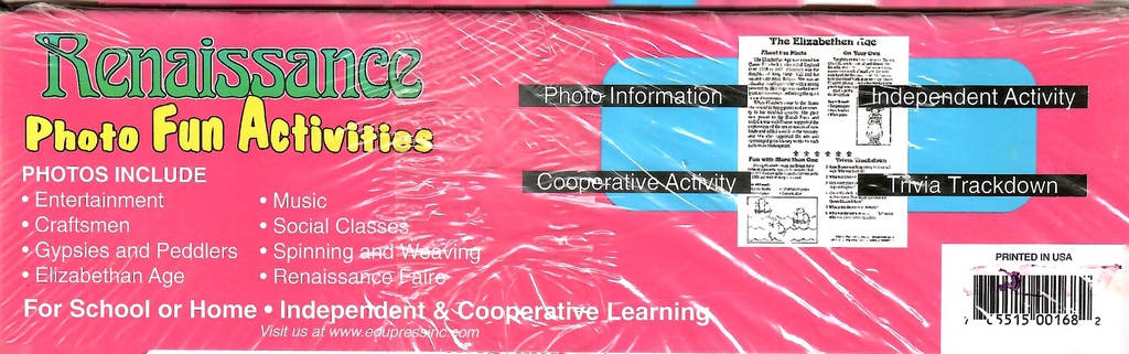 Renaissance Photo Activity Cards (28cmx21cm)(11''x8'')(8 photo cards)(all ages)