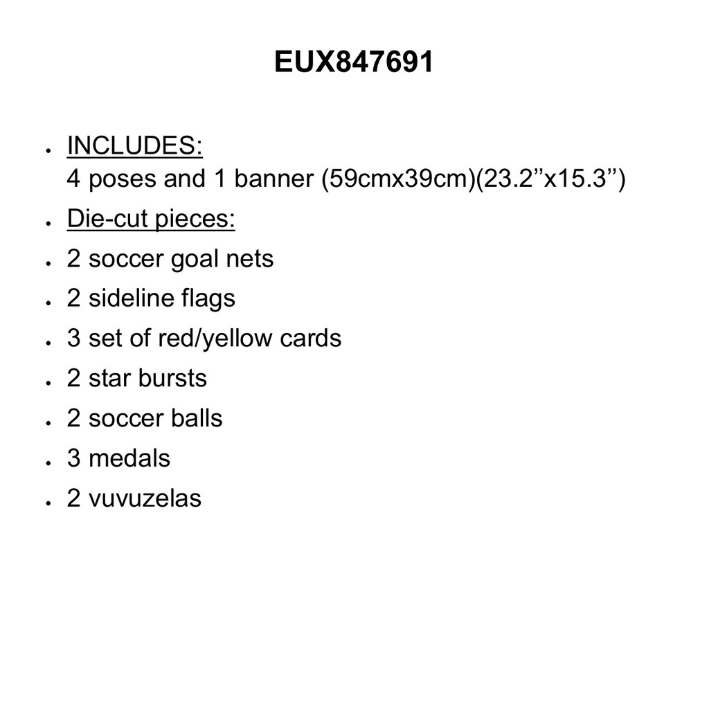 SOCCER BB SET (4 poses, 1 Banner and 16 accents) (21pcs)