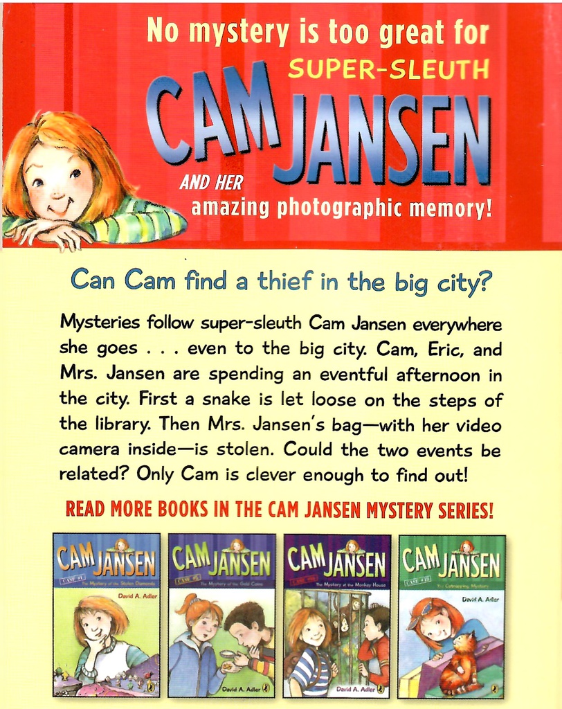 Cam Jansen #17:  The Scary Snake Mystery (7-10yrs)