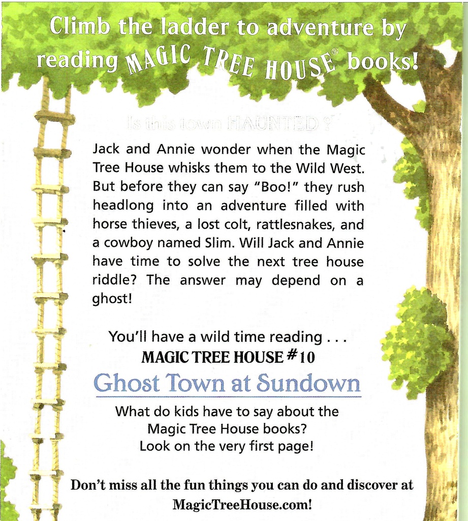 Magic Tree House #10: Ghost Town at Sundown (6-9yrs)