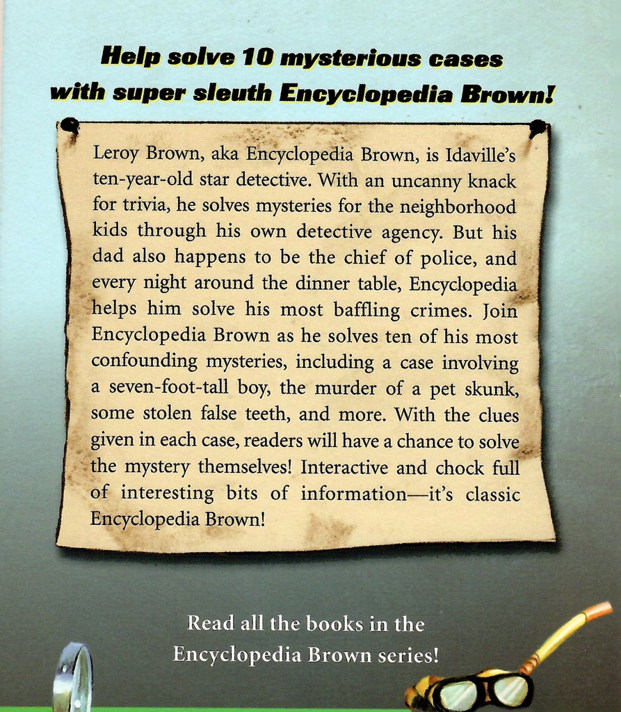 Encyclopedia Brown Takes the Case #10 (8-12yrs)
