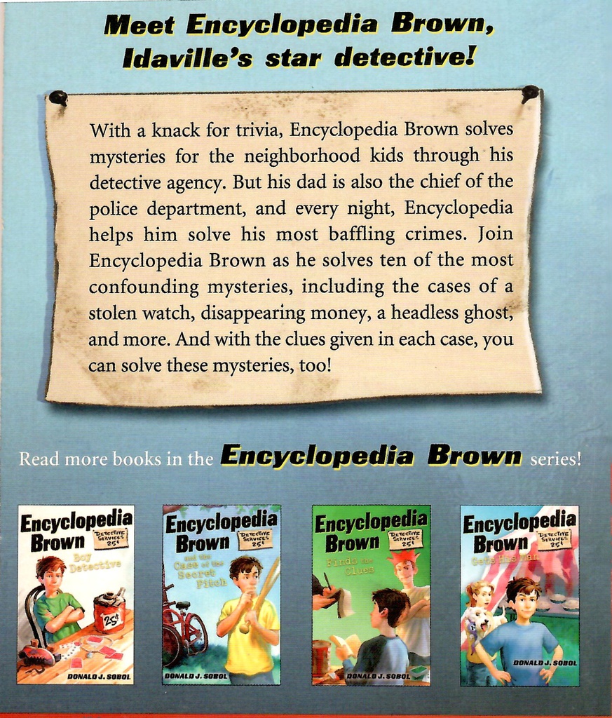 Encyclopedia Brown, Super Sleuth #26 (8-12yrs)