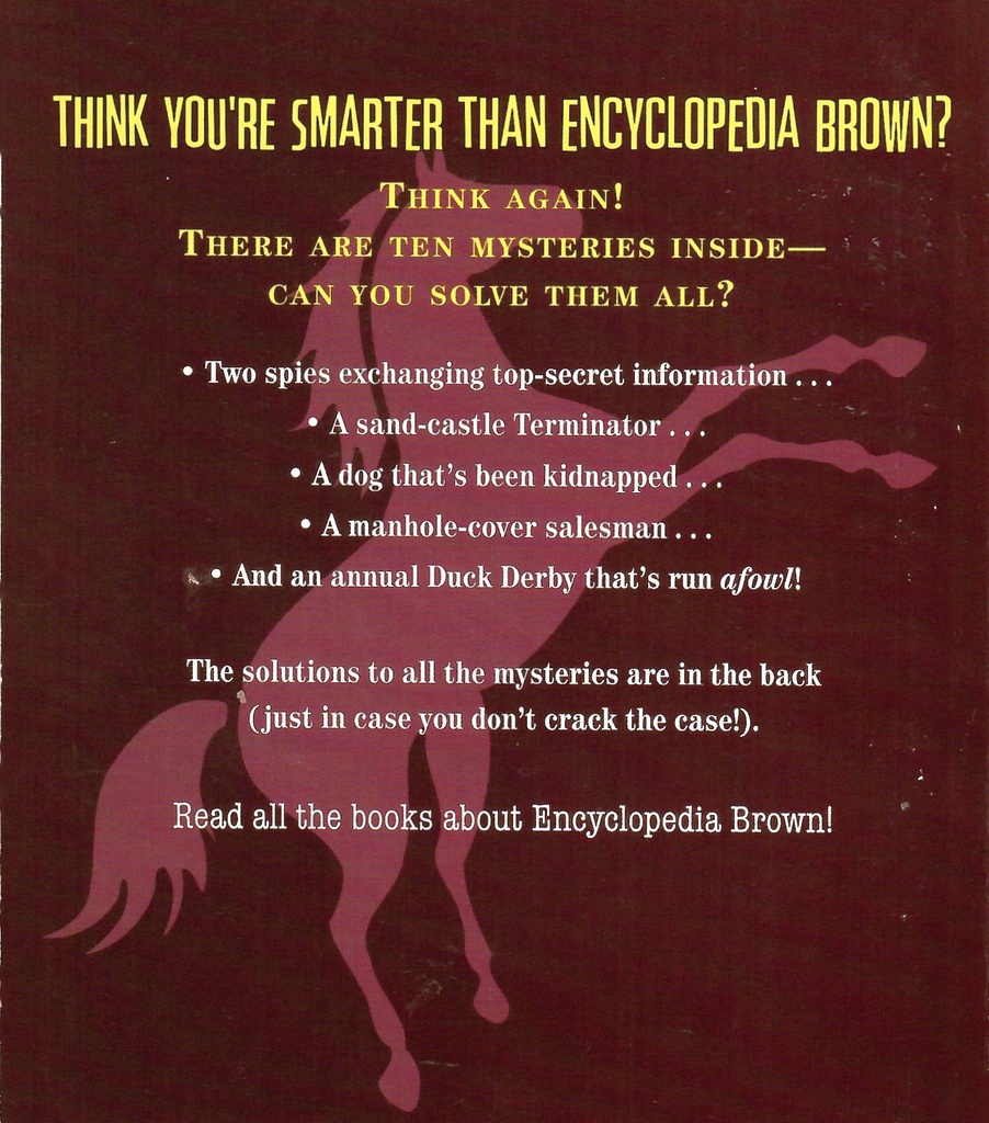 Encyclopedia Brown and the Case of the Two Spies #20 (8-12yrs)