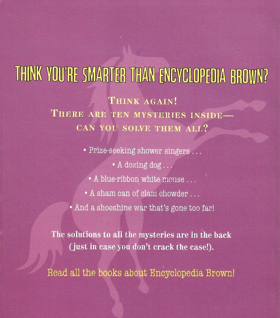 Encyclopedia Brown and the Case of the Sleeping Dog #22 (8-12yrs)