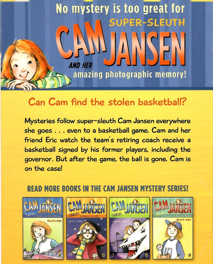 Cam Jansen #29:  The Basketball Mystery (7-10yrs)