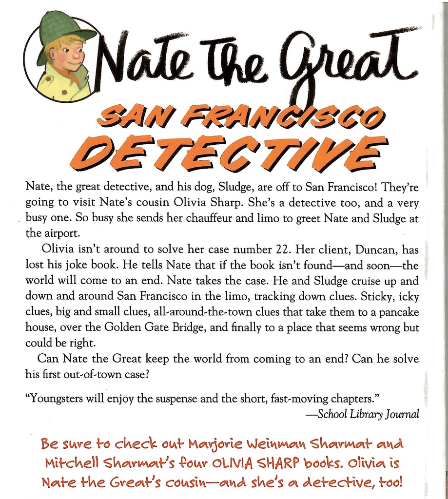 Nate the Great, San Francisco Detective (6-9yrs)