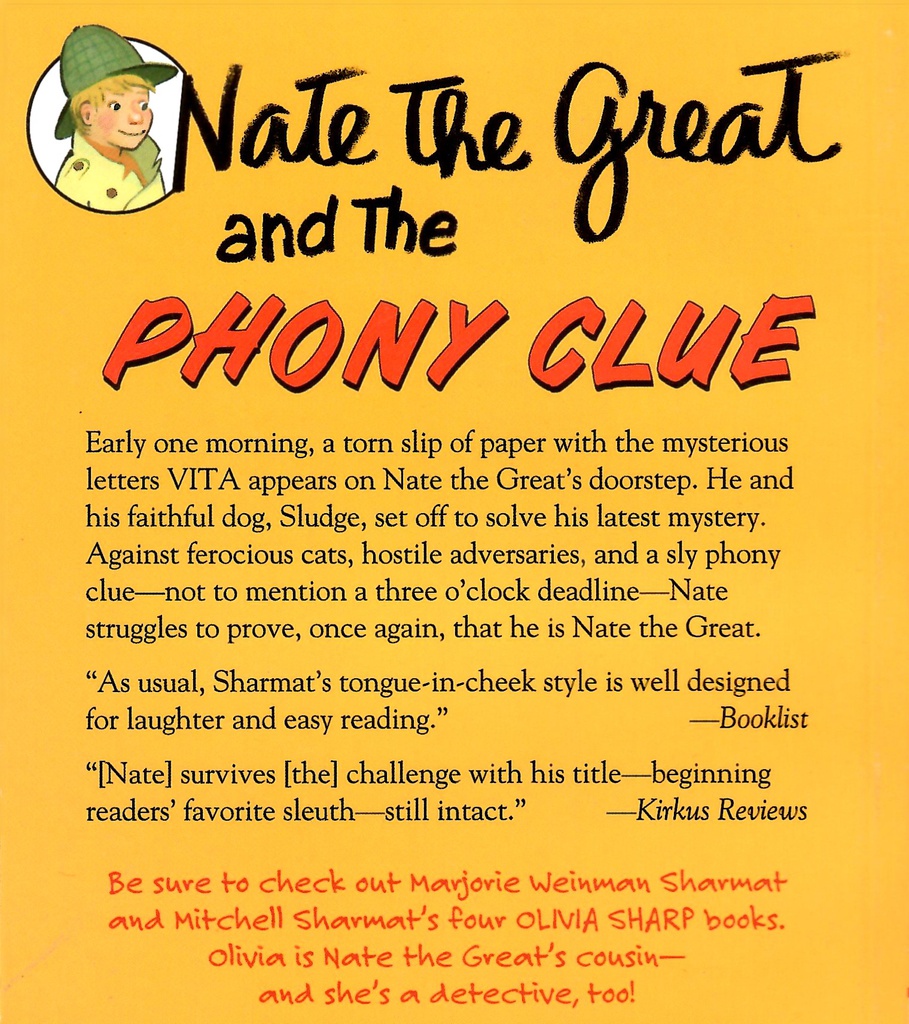 Nate the Great and the Phony Clue (6-9yrs)